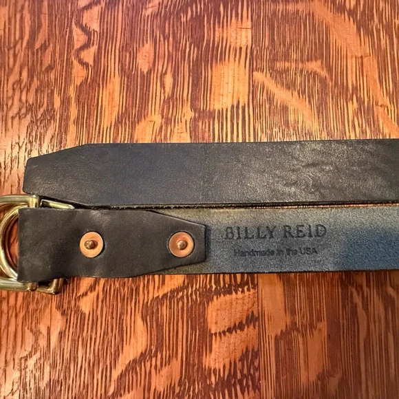 Billy Reid Dark Leather Belt - Picture 2 of 5